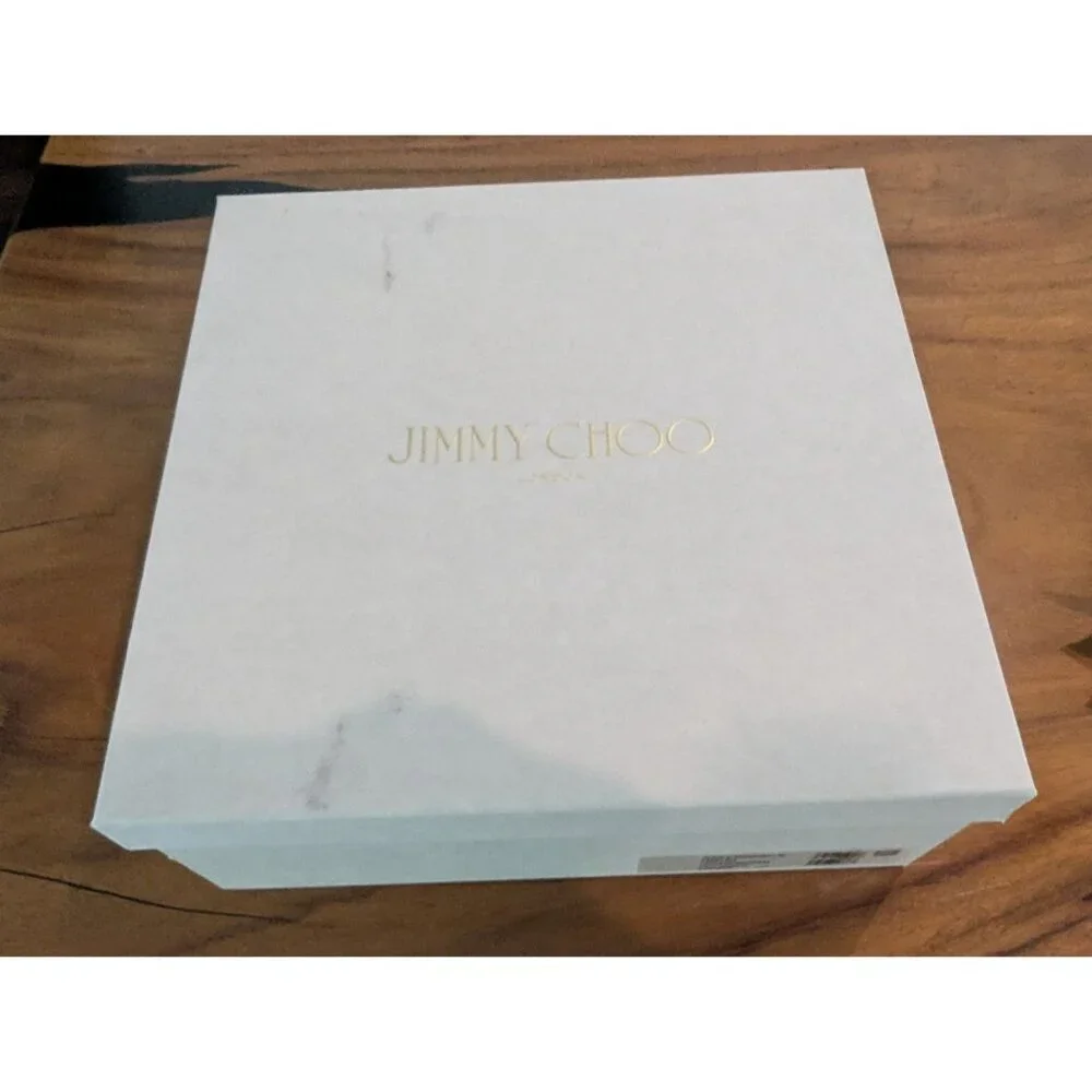 Jimmy Choo Empty Shoe Box With Lid & Tissue Paper 14 x 14 x 5.25